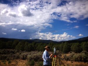 Allen Rutherford working in the field on an archaeological site